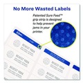 Labels | Avery 06871 1.25 in. x 2.38 in. Vibrant Laser Color-Print Labels with Sure Feed - White (450/Pack) image number 1