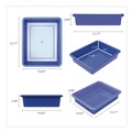 Boxes & Bins | Storex 62534U05C Storage Tray with Lid, Flat, 1 gal, 10.65-in x 10.65-in x 2.96-in, Assorted Bright, 5/Pack image number 9
