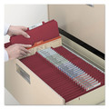 File Folders | Smead 13703 2 in. Expansion 1 Divider Letter Size 4 SafeSHIELD Fasteners Top Tab Classification Folders - Red Exterior (10/Box) image number 5