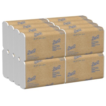 Scott 37490 Essential 1-Ply 8 in. x 9.4 in. Multi-Fold Towels - White (16/Carton)