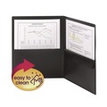 File Folders | Smead 87700 11 in. x 8.5 in. 100-Sheet Capacity Poly 2-Pocket Folder with Snap Closure Security Pocket - Black (5/Pack) image number 5