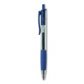 Pens | Universal UNV39913 0.7 mm. Medium Comfort Grip Retractable Gel Pen - Blue Ink, Clear/Blue Barrel (1-Dozen) image number 1