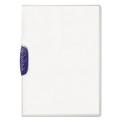 Report Covers & Pocket Folders | Durable 226307 Swingclip 30 Sheet Capacity Letter Size Report Cover - Clear/Dark Blue Clip (25/Box) image number 1