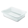 Cleaning Carts | Rubbermaid Commercial FG334992WHT 15 in. x 20 in. x 5 in. Bus/Utility Box - White image number 0