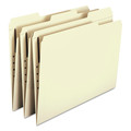 File Folders | Smead 14534 1/3-Cut Tabs Assorted 0.75 in. Expansion 1 Fastener Letter Size Top Tab Fastener Folders - Manila Exterior (50/Box) image number 2
