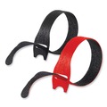 Office Cable Management | Velcro VEL-30200-AMS ONE-WRAP 0.5 in. x 8 in. Ties and Straps - Black, Red (100/Pack) image number 1