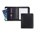 File Folders | Samsill 15650 Professional Zippered Pad Holder/Ring Binder - Vinyl Black image number 3