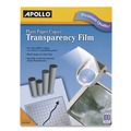 Copy & Printer Paper | Apollo VPP100CE-A 8.5 in. x 11 in. Plain Paper Transparency Film - Black on Clear (100/Box) image number 1
