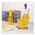 Mop Buckets | Carlisle 4690404 35 qt OmniFit Mop Bucket with Down Press Wringer - Yellow image number 4