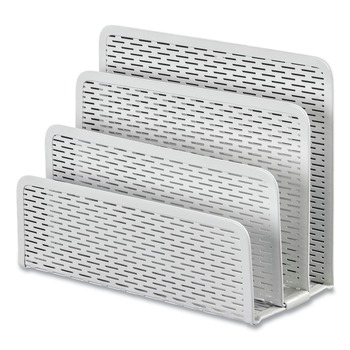 Artistic ART20003WH Urban Collection 6.5 in. x 3.25 in. x 5.5 in. 3 Sections DL to A6 Size Files Punched Metal Letter Sorter - White