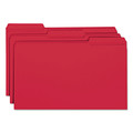 File Folders | Smead 17734 0.75 in. Expansion Assorted 1/3-Cut Tabs Legal Size Reinforced Top Tab Colored File Folders - Red (100/Box) image number 1