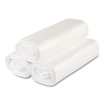 TRASH BAGS | Inteplast Group S334016N High-Density 33 Gallon 33 in. x 40 in. Interleaved Commercial Can Liners - Clear (250-Piece/Carton)