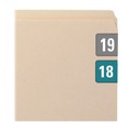 Labels | Smead 68318 0.75 in. x 1.5 in. "15-in Yearly End Tab File Folder Labels - Teal (500/Roll) image number 2