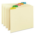 File Folders | Smead 50180 1/5-Cut Tab A to Z 8.5 in. x 11 in. Alphabetic Top Tab Indexed File Guide Set - Manila (25/Set) image number 1