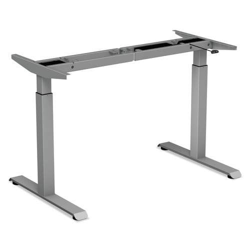 Office Desks & Workstations | Alera ALEHT2SSG AdaptivErgo 48.06 in. x 24.35 in. x 27.5 in. - 47.2 in. Sit-Stand Two-Stage Electric Height-Adjustable Table Base - Gray image number 0