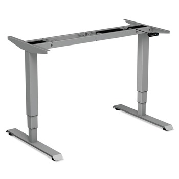 Alera ALEHT3SAG AdaptivErgo 48.06 in. x 24.35 in. x 25 in. to 50.7 in. Sit-Stand 3-Stage Electric Height-Adjustable Table Base - Gray