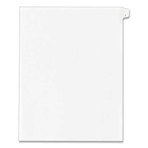 Dividers & Tabs | Avery 82199 10-Tab "1-in 11 in. x 8.5 in. Allstate Style Preprinted Legal Exhibit Side Tab Index Dividers - White (25/Pack) image number 0