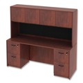 Office Desks & Workstations | Alera ALEVA287215MC Valencia Series 70.63 in. x 15 in. x 35.38 in. Hutch with Doors - Medium Cherry image number 5