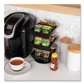 Breakroom Supplies | Mind Reader TEASWIV3T-BLK 6.75 in. x 6.75 in. x 11.5 in. 3-Tier 12-Compartment Anchor Collection Tea and Condiment Carousel Countertop Organizer - Black image number 6