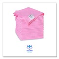 Cleaning Cloths | Boardwalk 2164040 16 in. x 16 in. Microfiber Cleaning Cloths - Pink (24/Pack) image number 3