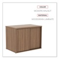 Office Filing Cabinets & Shelves | Alera ALELS593020WA 29.5 in. x 19.13 in. x 22.78 in. Open Office Low Storage Cabinet Credenza - Walnut image number 5