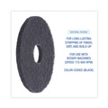 Labor Day Sale | Boardwalk BWK4013BLA 13 in. Diameter Stripping Floor Pads - Black (5/Carton) image number 4