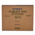 Paper Bags | Stout by Envision E4248E85 EcoSafe-6400 42 in. x 48 in. 0.85 mil. 48 Gallon Compostable Bags - Green (40/Box) image number 2