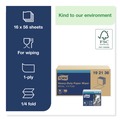 Paper Towels and Napkins | Tork 192136 1/4 Fold 1-Ply 12.5 in. x 13 in. Heavy-Duty Paper Wiper - White (16/Carton) image number 2