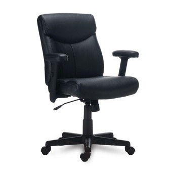 Alera ALEHH42B19 Harthope Leather Task Chair Supports Up to 275 lbs. - Black