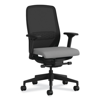 HON HONNR12SAMC22BT Nucleus Series 16.63 to 21.13 Seat Height Recharge Task Chair - Frost Seat, Black Back, Black Base