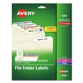 Just Launched | Avery 05266 0.66 in. x 3.44 in. Laser/Inkjet TrueBlock File Folder Labels - White (30/Sheet, 25 Sheets/Pack) image number 0