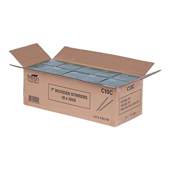 Eco-Products NT-ST-C10C 7 in. Renewable Wooden Stir Sticks (10 Packs/Carton)