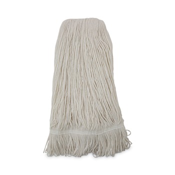 Boardwalk BWK424RCT 24 oz. Rayon Pro Loop Web/Tailband Wet Mop Head - White (12/Carton)