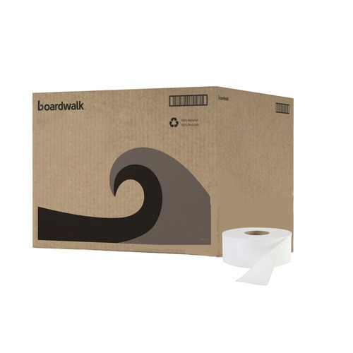  | Boardwalk B6111 3-1/2 in. x 2000 ft. JRT Jr. 1-Ply Bath Tissue - Jumbo, White (12/Carton) image number 0
