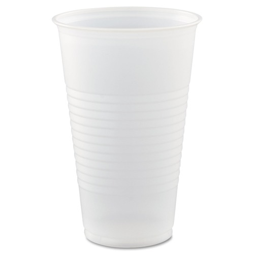 Just Launched | Dart Y16T 16 oz. High-Impact Polystyrene Cold Cups - Translucent (20 Sleeves/Carton) image number 0