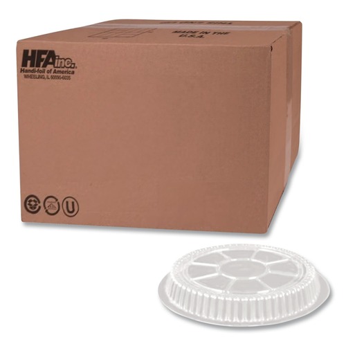  | Handi-Foil 2046DL 9 in. x 0.88 in. Plastic Dome Lids Fits Round Pan 2046 - Clear (500/Carton) image number 0