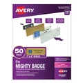 Label & Badge Holders | Avery 71207 The Mighty Badge 3 in. x 1 in. Horizontal Name Badge Holder Kit - Gold (50/Pack) image number 0