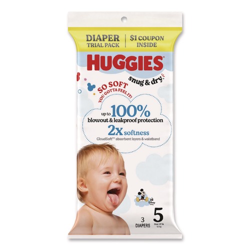Skin Care & Hygiene | Kimberly-Clark 57031 Snug and Dry Size 5 Over 27 lbs Disney Design (3 Diapers/Pack, 30 Packs/Carton) image number 0