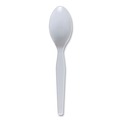 Cutlery | Boardwalk BWK SPOONMWPS Mediumweight Polystyrene Cutlery Teaspoon - White (1000/Carton) image number 1