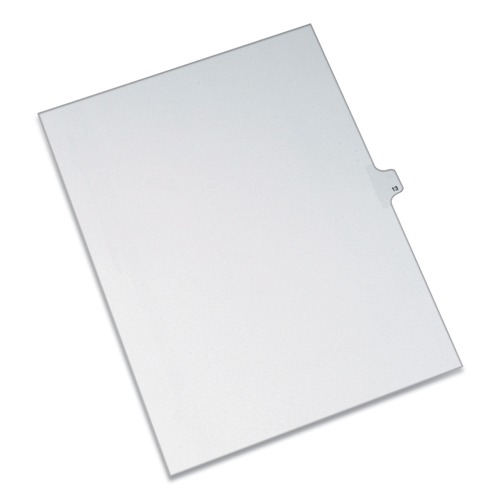 Dividers & Tabs | Avery 82211 10-Tab "13-in 11 in. x 8.5 in. Allstate Style Preprinted Legal Exhibit Side Tab Index Dividers - White (25/Pack) image number 0
