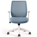 Office Chairs | Alera ALEWX42BME24 17.09 in. to 20.83 in. Seat Height Up to 275 lbs. Wessex Ergonomic Fabric Mesh Swivel Task Chair - Seafoam Seat/Back, White Base image number 0
