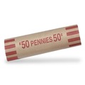 Office & Office Supplies | Pap-R Products 20001 0.50 Dollar Pennies Preformed Tubular Coin Wrappers (1000/Box) image number 2