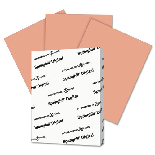 Cover & Cardstock | Springhill 085100 8.5 x 11 Digital 90 lb Index Color Card Stock - Salmon (250/Pack) image number 0