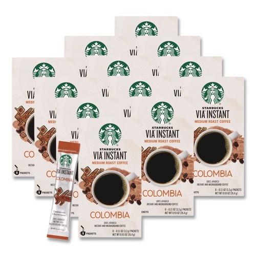 Coffee | Starbucks 12407839 1.4 oz VIA Ready Brew Coffee - Colombia (12/Carton) image number 0