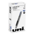 Pens | uni-ball 33951 Medium 0.7 mm Blue Ink Signo 207 Gel Pen Retractable - Smoke/Black/Blue Barrel (1 Dozen) image number 0