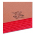 File Folders | Smead 73696 Fully Lined 6.5 in. High Gussets 5.25 in. Expansion Letter Size Redrope Drop-Front End Tab File Pockets - Red (10/Box) image number 4