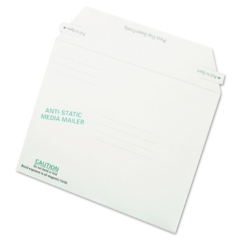 OFFICE AND OFFICE SUPPLIES | Quality Park QUA64126 6 in. x 8.63 in. Cheese Blade Flap Redi-Strip Adhesive Closure Antistatic Fiberboard Disk CD/DVD Mailer - White (25/Box)