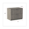 Office Filing Cabinets & Shelves | Alera ALEVA513622GY Valencia Series 34 in. x 22.75 in. x 29.5 in. Legal/Letter-Size 2-Drawer Lateral File - Gray image number 8