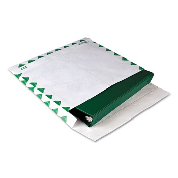 Survivor QUAR4440 Tyvek First Class 10 x 13 18 lb. Heavy Square Flap Open End Expansion Mailers - White (100/Carton)