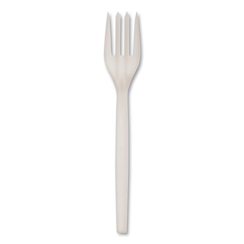 WNA EPS002 EcoSense 7 in. Renewable Plant Starch Fork Cutlery (50/Pack, 20 Packs/Carton)